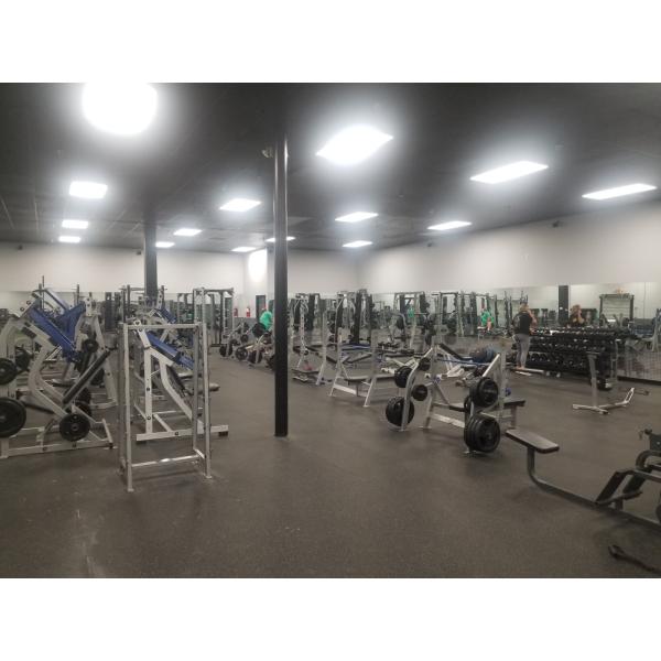 A large gym offering a wide selection of new and remanufactured exercise equipment.