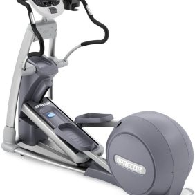 The Precor EFX 833 Elliptical - Serviced is shown on a white background, along with new & remanufactured gym equipment.