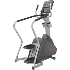 The Life Fitness Integrity Stepper - Remanufactured, a piece of new gym equipment, is shown on a white background.