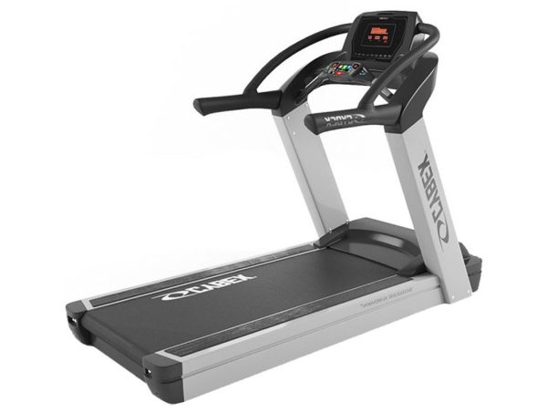 A new Cybex 770 E3 Treadmill - Remanufactured on a white background.