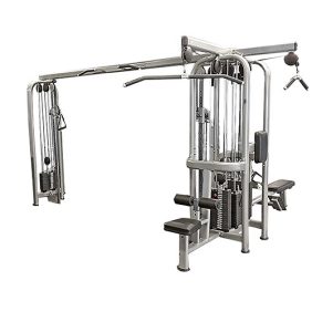 A Muscle D Standard 5 Stack Jungle Gym - New with a pulley for both new and remanufactured workout equipment.