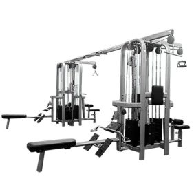 A new Muscle D Standard 8 Stack Jungle Gym - New set up on a white background.