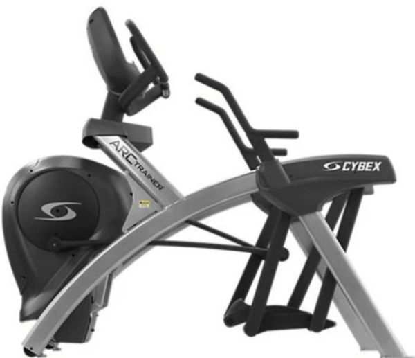 A new Cybex Arc 626a Arc Trainer- Remanufactured with a seat and handlebars.