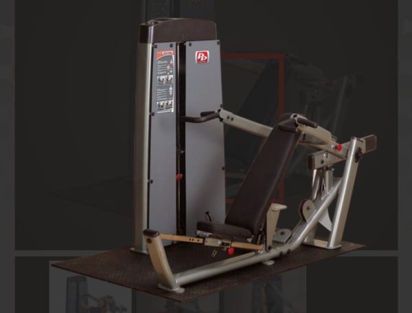 A new Body Solid DPRS-SF Pro Dual Multi Press Machine with a seated position.