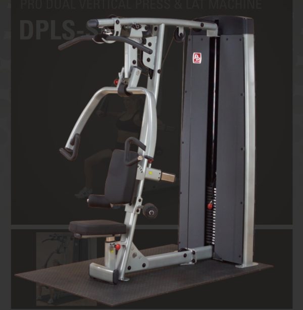 New and remanufactured gym equipment. Body Solid DPLS-SF Pro Dual Vertical Press/Lat Machine.