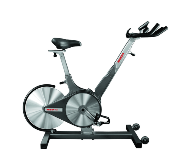 A new Keiser Spin Bike - Serviced on a stand.