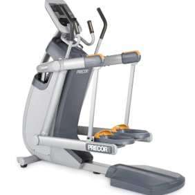 The Life Fitness 95Li Summit elliptical exercise machine, featuring a Fitness Plus digital display and foot pedals, offers a premium workout experience.